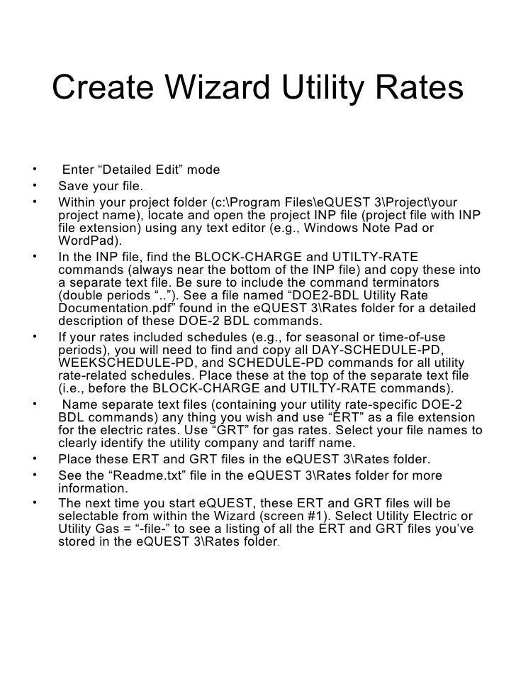 equest cookbook